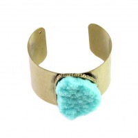 Turquoise Druzy Stone Antique Statement Cuff